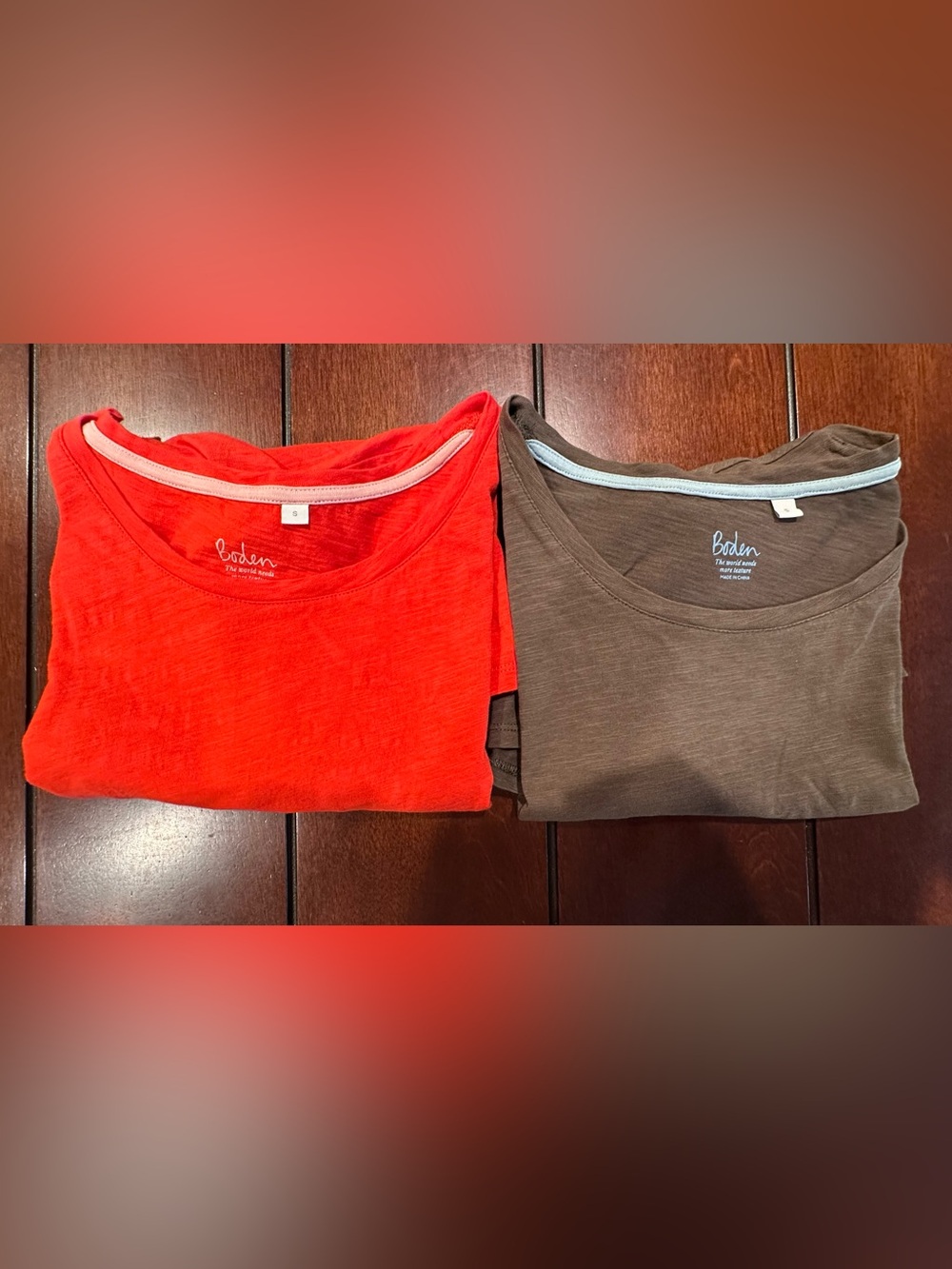 Boden tees lot of 2 cotton tops S